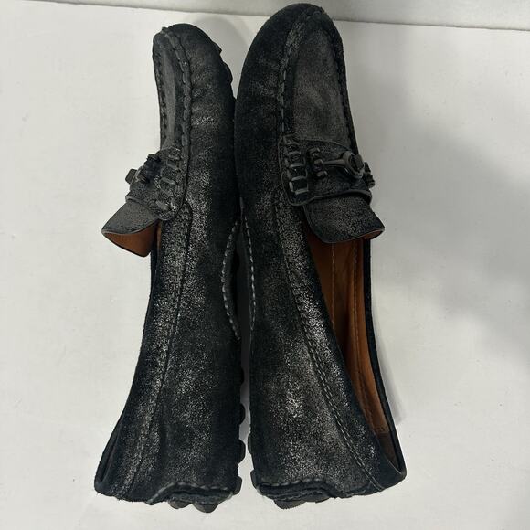 Coach Crosby Driving Shoes Womens 9.5B Loafer Black Suede Slip On Comfort Casual - Picture 5 of 7